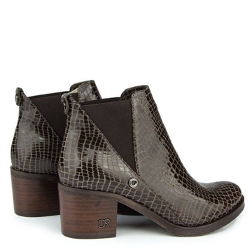 CARINII B3705 Ботинки челси, ЗМЕИНАЯ КОЖА, КОРИЧНЕВЫЙ