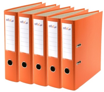 БИНДЕР А4 ШИРИНОЙ 75 мм, ОРАНЖЕВЫЕ ФИТИНГИ