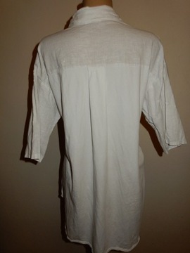MADE IN ITALY tunika koszulowa len i bawełna r.44~falek18
