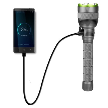 СВЕТОДИОДНЫЙ ТАКТИЧЕСКИЙ ФОНАРЬ ЗУМ АККУМУЛЯТОРНАЯ ЛАМПА USB-C IPX7 10000лм PRO VAYOX