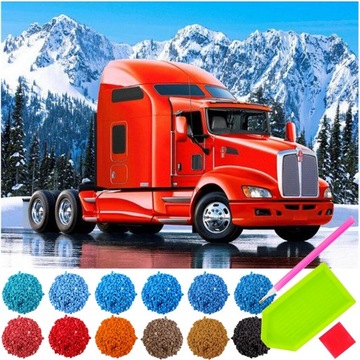 HAFT DIAMENTOWY TIR TIRY ZIMA DIAMOND PAINTING MOZAIKA DIAMENTOWA ZESTAW