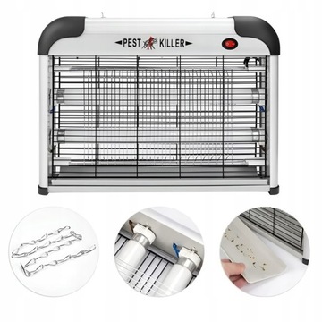 LAMPA OWADOBÓJCZA UV ELEKTRYCZNA PUŁAPKA DUŻA MOCNA NA KOMARY MUCHY OWADY