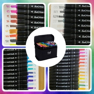 AWESOME Набор фломастеров, Маркеры, Маркеры, двухсторонние маркеры, 80 шт + СУМКА