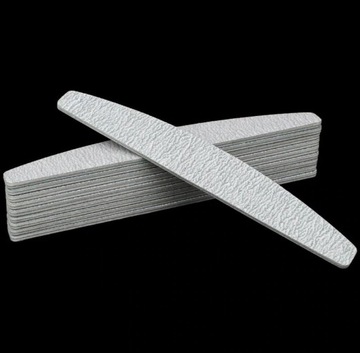 10szt Pilniki do paznokci łódka półksiężyc 180/240