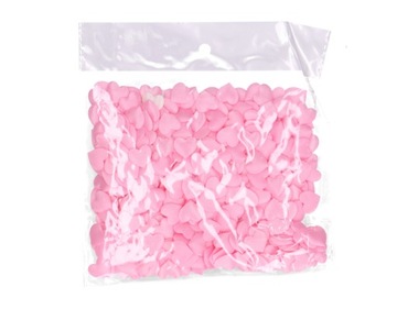 Serduszka atłasowe konfetti róż 500szt.