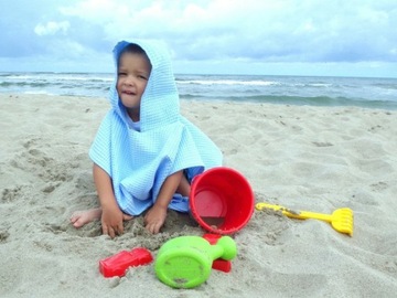 Пончо с вафлиной банной капюшоны 10 лет +