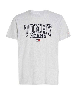 Tommy Jeans T-shirt męski DM0DM16831 szary Regular Fit roz. M