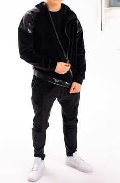 Dres GENTLE Męski Welurowy BLACK EDITION S
