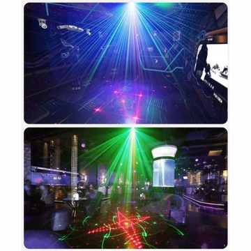 PROJEKTOR LASEROWY DYSKOTEKOWY ŚWIATŁA LED USB