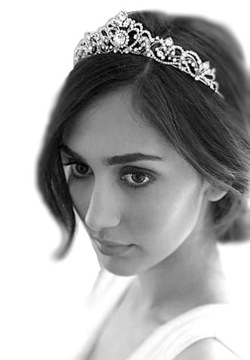 TIARA DIADEM SREBRNA PIĘKNA AŻUROWA ŚLUBNA KORONA OPASKA MISS