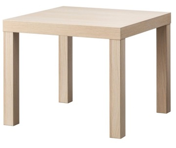IKEA LACK stolik kawowy 55x55 cm DĄB BEJCOWANY NA BIAŁO
