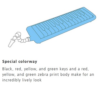 Airboard Rasta 32 3-kolorowa melodyka 2,5 oktawy 32 klawisze+futerał Hohner