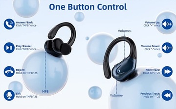 2022 bezprzewodowe słuchawki douszne Bluetooth 5.2