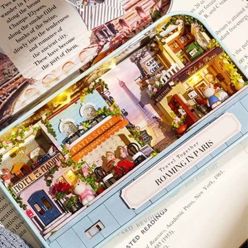 Miniaturowy domek DIY Zabłądzić w Paryżu Francja Wieża Eiffla