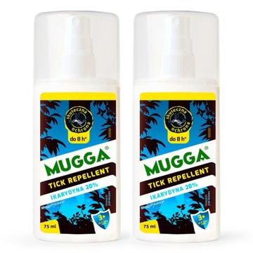 2x MUGGA SPRAY IKARYDYNA na KLESZCZE KOMARY Nowa