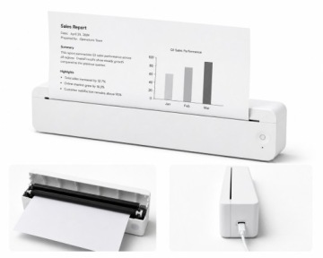ПЕРЕНОСНОЙ ТЕРМАЛЬНЫЙ ПРИНТЕР A4 BLUETOOTH USB БЕЗ КАРТРИДЖА A10