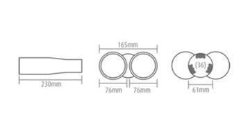 БЕСПЛАТНАЯ ПОДАРКА# НАКОНЕЧНИК ВЫХЛОПНОЙ НЕРЖАВЕЮ НЕРЖАВЕЮЩИЙ ЧЕРНЫЙ ХРОМ 2x76 мм