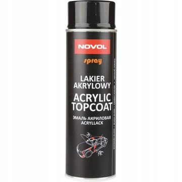 ACRYLIC TOPCOAT LAKIER AKRYLOWY NOVOL Czarny Połys