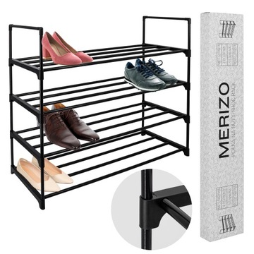 PÓŁKA NA BUTY STOJAK REGAŁ SZAFKA 4 POZIOMY MOCNA ORGANIZER NA BUTY 85x72cm