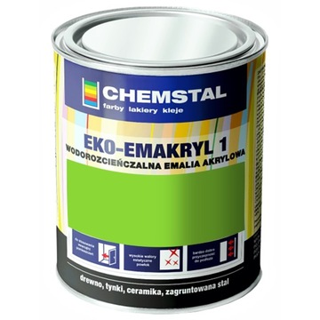 Farba akrylowa EKO-EMAKRYL CHEMSTAL Zielony Jasny 3L