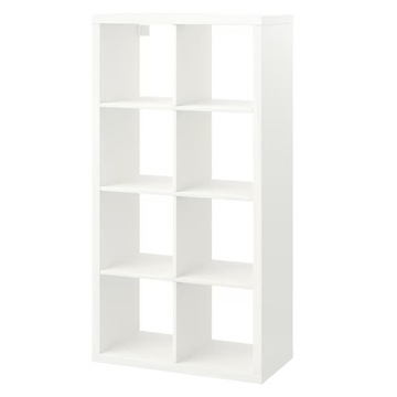 KALLAX Biały, otwarty regał, 8 półek IKEA