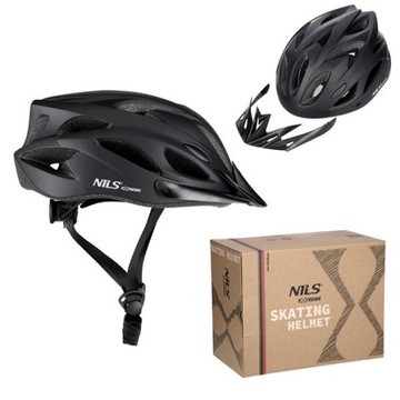 Kask Rowerowy MTB Kask KROSS Czarny Mat NILS EXTREME ROZMIAR S 50-59 CM