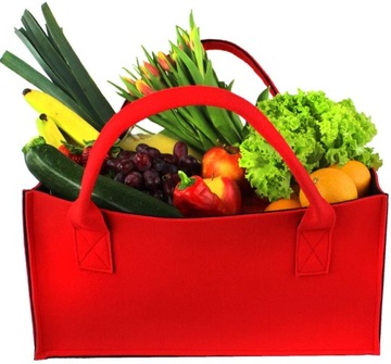 Сумка для покупок, деревянная корзина, органайзер из фетра, фетр.