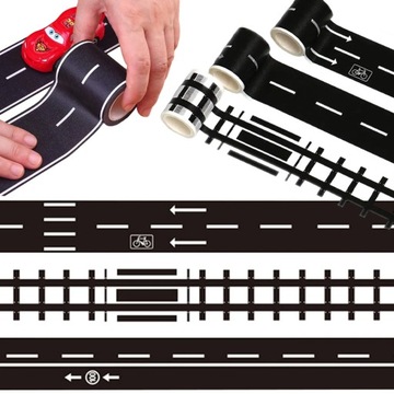 ЛЕНТА ДОРОЖНАЯ ДЕТСКАЯ, САМОКЛЕЯЩАЯСЯ, ДОРОЖКИ УЛИЧНЫЕ ДЛЯ ЗВЕЗДОЧЕК, КЛЕЙКА