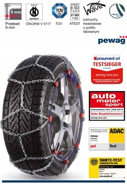 PEWAG SERVO RS 73 9mm SAMONAPINAJĄCE 205/55 R16