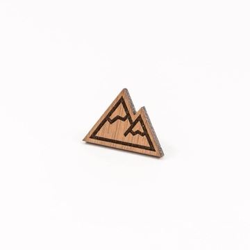 Przypinka pins drewniana SZCZYTY