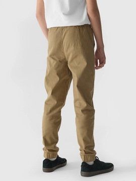 БРЮКИ ДЛЯ МАЛЬЧИКОВ 4F ДЕТСКИЕ ПОВСЕДНЕВНЫЕ ДЖОГГЕРЫ, ХЛОПКОВАЯ ТКАНЬ 146