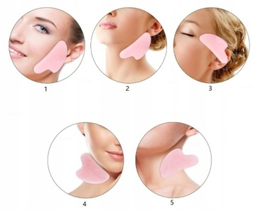 ПЛАСТИНА ИЗ РОЗОВОГО КВАРЦА ДЛЯ МАССАЖА ЛИЦА ГУА ША ПОДАРОЧНАЯ СУМОЧКА