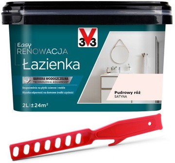 Farba RENOWACYJNA DO PŁYTEK 2L V33 PUDROWY RÓŻ
