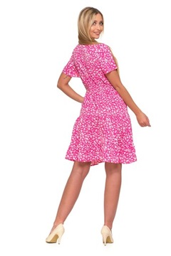 ЖЕНСКОЕ ПЛАТЬЕ РАСКЛЕШЕННОЕ ПЛАТЬЕ Модное воздушное летнее платье с рукавами-бабочками MORAJ S