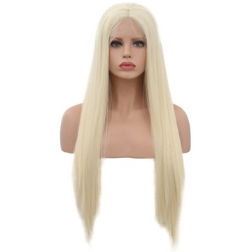 Peruka lace front platynowy blond 65 cm platyna 613