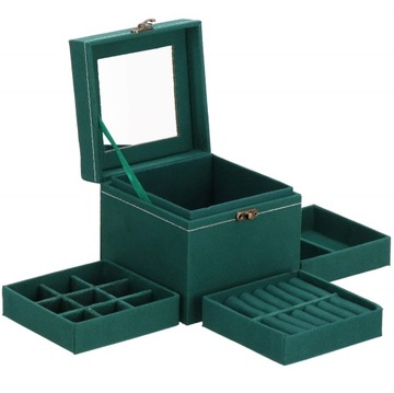 Коробка организаторов коробки для ювелирных изделий элегантный багажник для женщин