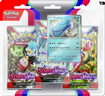 karty POKEMON TCG 3 booster SCARLET VIOLET DONDOZO