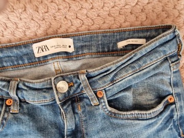 Zara spodnie jeansy rurki ze średnim stanem roz.40