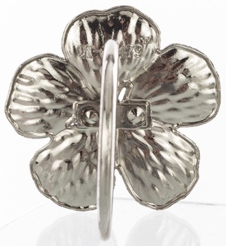 Кольца для салфеток, набор из 4 шт., серебряные цветы, незабудки