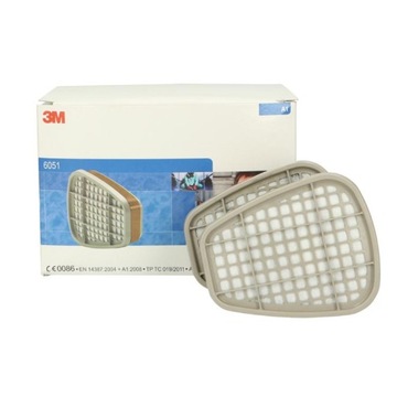 Угольный фильтр для маски 3M 6051 A1 2шт.