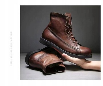 Wojskowy Sztyblety męskie skórzane Martin buty