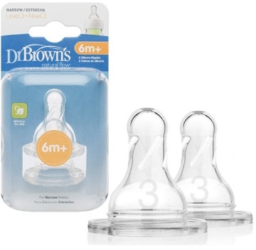 Dr Browns SMOCZEK STANDARD WĄSKI Brown's POZIOM 3