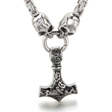 СЕВЕРНЫЙ КУЛОН С ЧЕРЕПОМ ТОРА, КОРОЛЕВСКОЕ ПЛЕТЕНИЕ