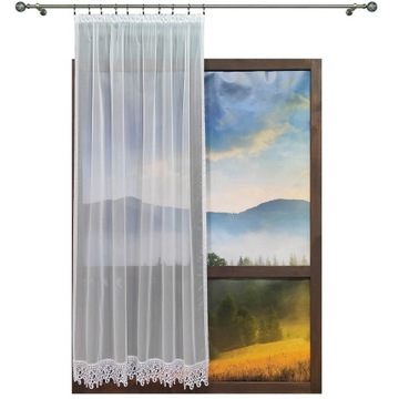 ГОТОВАЯ ШТОРА БЕЛАЯ ГОТОВАЯ ШТОРА КРУЖЕВНАЯ ГИПУРА 200х240 ЛЯГУШКА ТУННЕЛЬ длинная