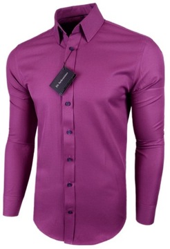 Di Selentino Koszula męska purple SLIM FIT 100% Bawełna r. 45 / XXL