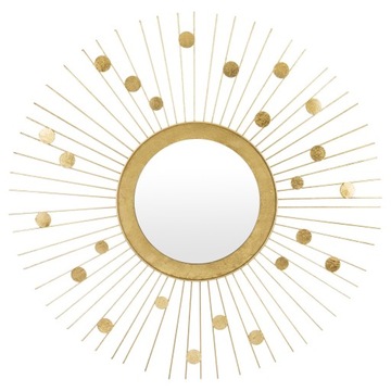 Золотое ажурное украшение на стену, большое солнечное зеркало