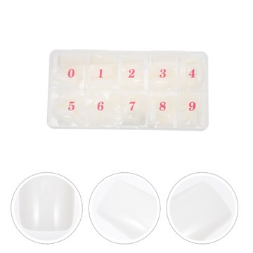 Короткие патчи для искусственных ногтей для детей, белые наклейки