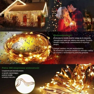 Солнечные садовые фонари - микролампы 12м 100LED