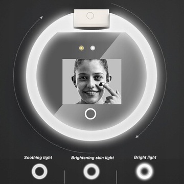 ЗЕРКАЛО С УФ-СВЕТОДИОДНОЙ КАМЕРОЙ, СЕНСОРНОЕ И РЕГУЛИРУЕМОЕ