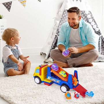 ГРУЗОВИК АВТОМОБИЛЬ ИНТЕРАКТИВНЫЙ ЭВАКУАТОР С МАШИНАМИ АВТОМОБИЛЬНЫЙ ЗВУКОВОЙ ВЕРТОЛЕТ